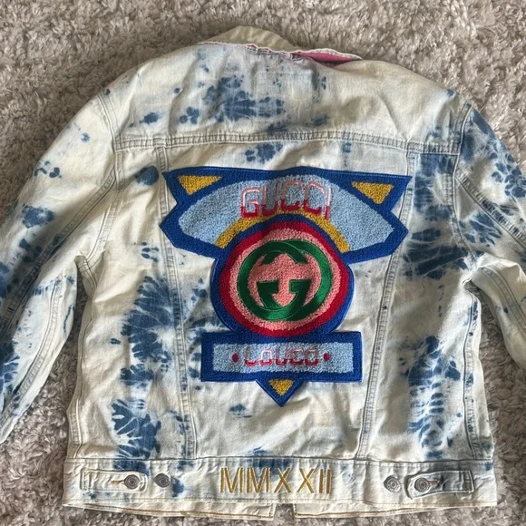 Levi’s Gucci Blue Tie-Dye Denim Jacket - Picture 5 of 6